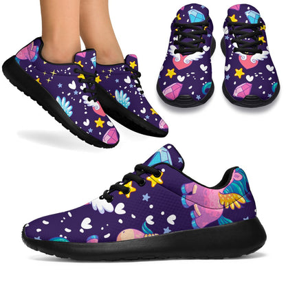 Cute Night Star Unicorn Pattern Print Sport Shoes GearFrost