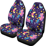 Cute Night Star Unicorn Pattern Print Universal Fit Car Seat Covers