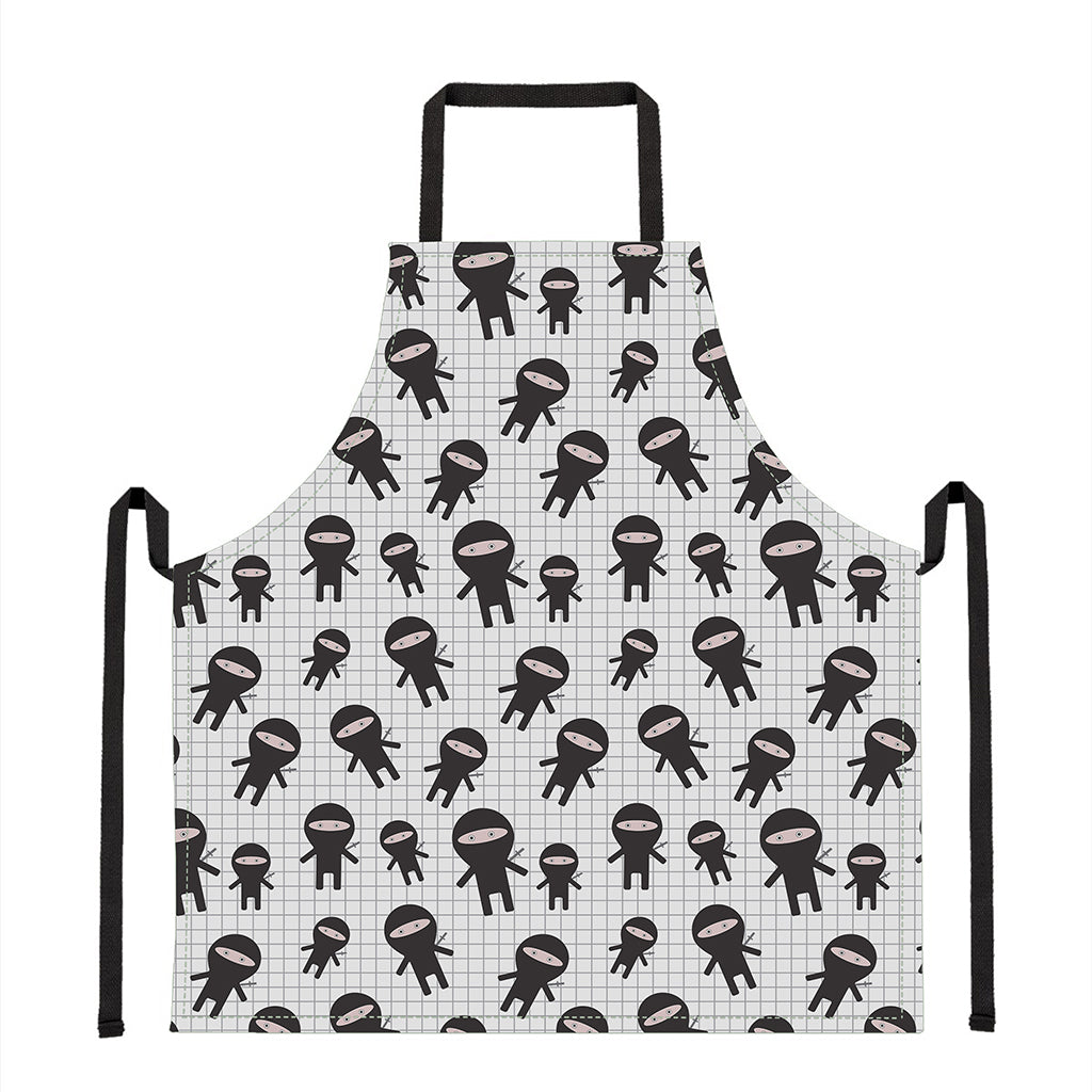 Cute Ninja Pattern Print Apron