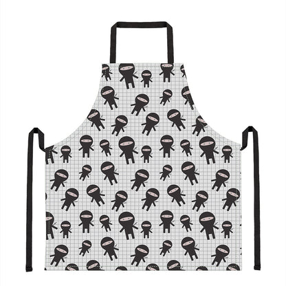 Cute Ninja Pattern Print Apron