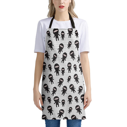 Cute Ninja Pattern Print Apron