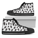 Cute Ninja Pattern Print Black High Top Shoes