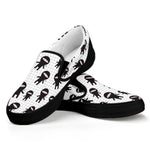 Cute Ninja Pattern Print Black Slip On Shoes