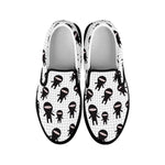 Cute Ninja Pattern Print Black Slip On Shoes