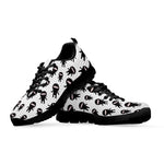 Cute Ninja Pattern Print Black Sneakers
