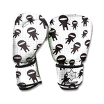 Cute Ninja Pattern Print Boxing Gloves