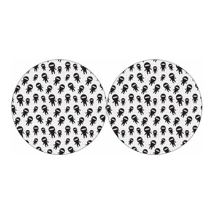 Cute Ninja Pattern Print Car Coasters
