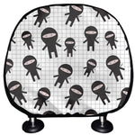 Cute Ninja Pattern Print Car Headrest Covers