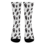 Cute Ninja Pattern Print Crew Socks