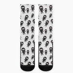 Cute Ninja Pattern Print Crew Socks