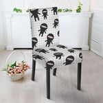 Cute Ninja Pattern Print Dining Chair Slipcover