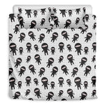 Cute Ninja Pattern Print Duvet Cover Bedding Set