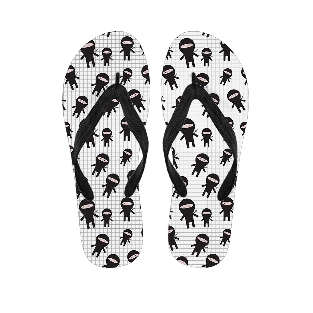Cute Ninja Pattern Print Flip Flops