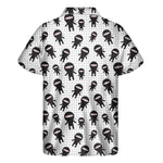 Cute Ninja Pattern Print Men's Short Sleeve Shirt