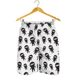 Cute Ninja Pattern Print Men's Shorts