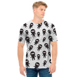 Cute Ninja Pattern Print Men's T-Shirt