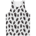 Cute Ninja Pattern Print Men's Tank Top