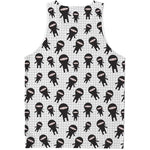 Cute Ninja Pattern Print Men's Tank Top
