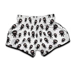Cute Ninja Pattern Print Muay Thai Boxing Shorts