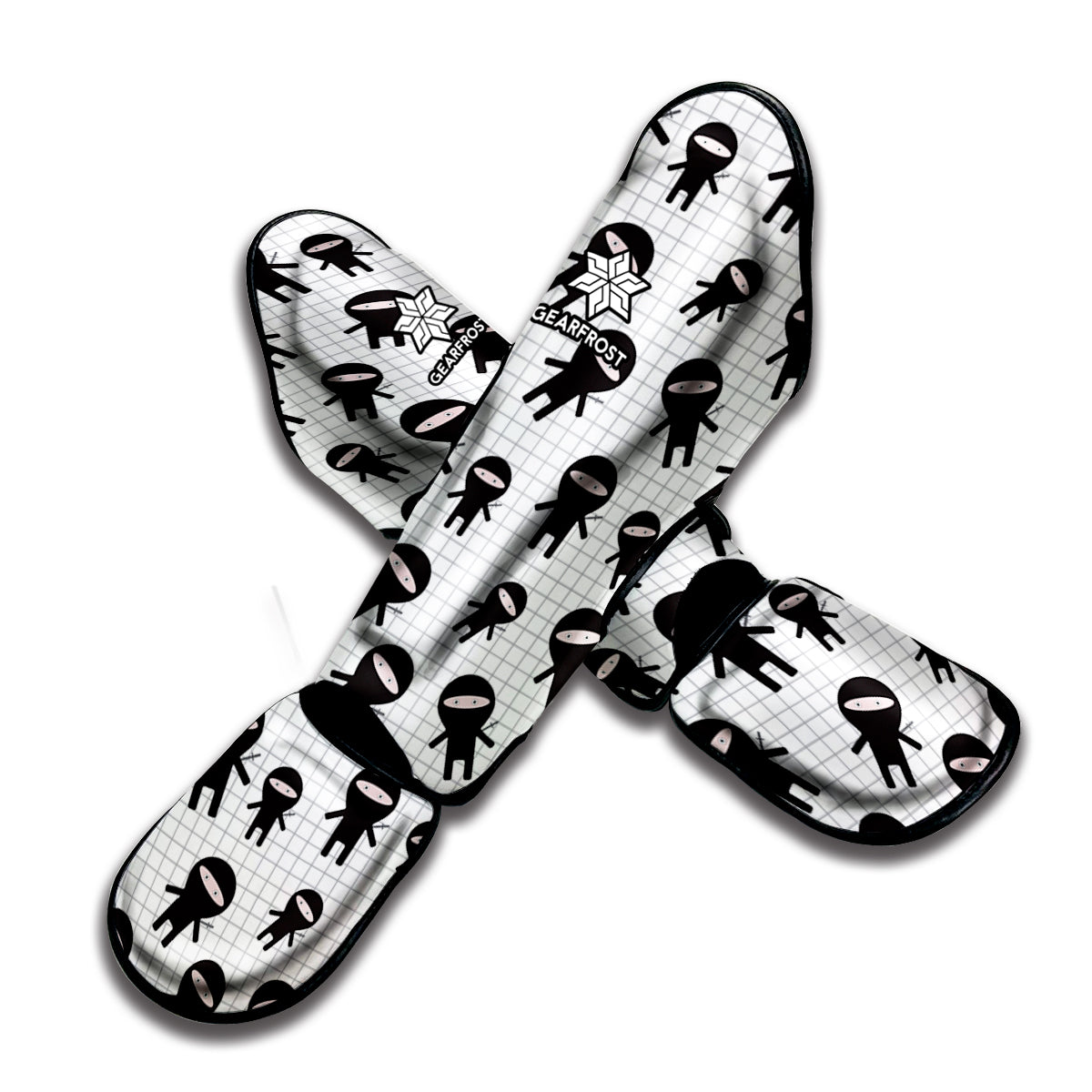 Cute Ninja Pattern Print Muay Thai Shin Guard