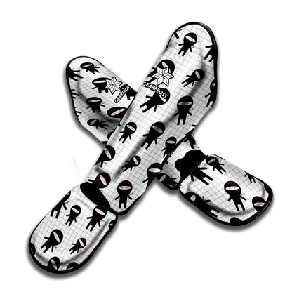 Cute Ninja Pattern Print Muay Thai Shin Guard