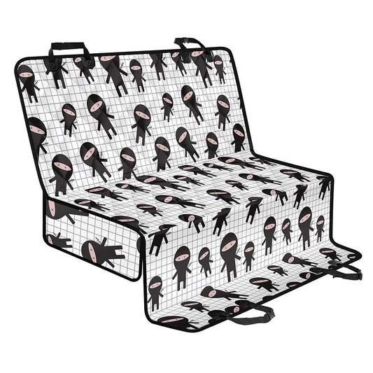 Cute Ninja Pattern Print Pet Car Back Seat Cover