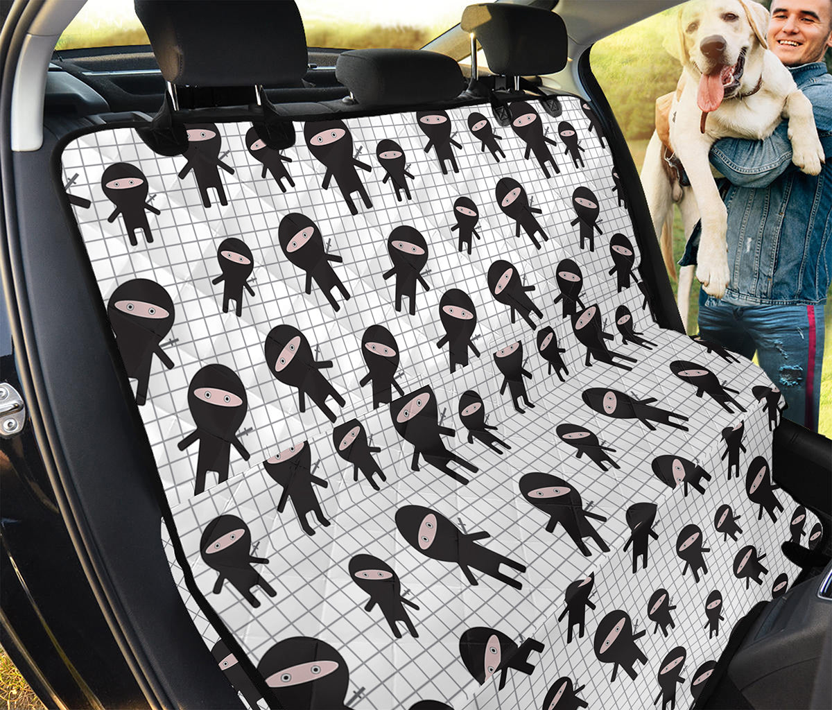 Cute Ninja Pattern Print Pet Car Back Seat Cover