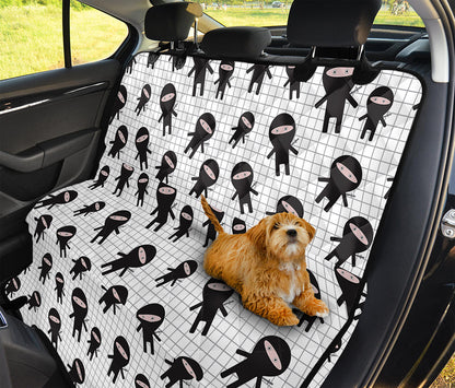 Cute Ninja Pattern Print Pet Car Back Seat Cover