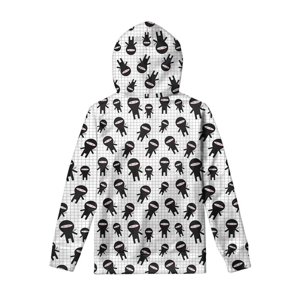 Cute Ninja Pattern Print Pullover Hoodie