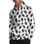 Cute Ninja Pattern Print Pullover Hoodie