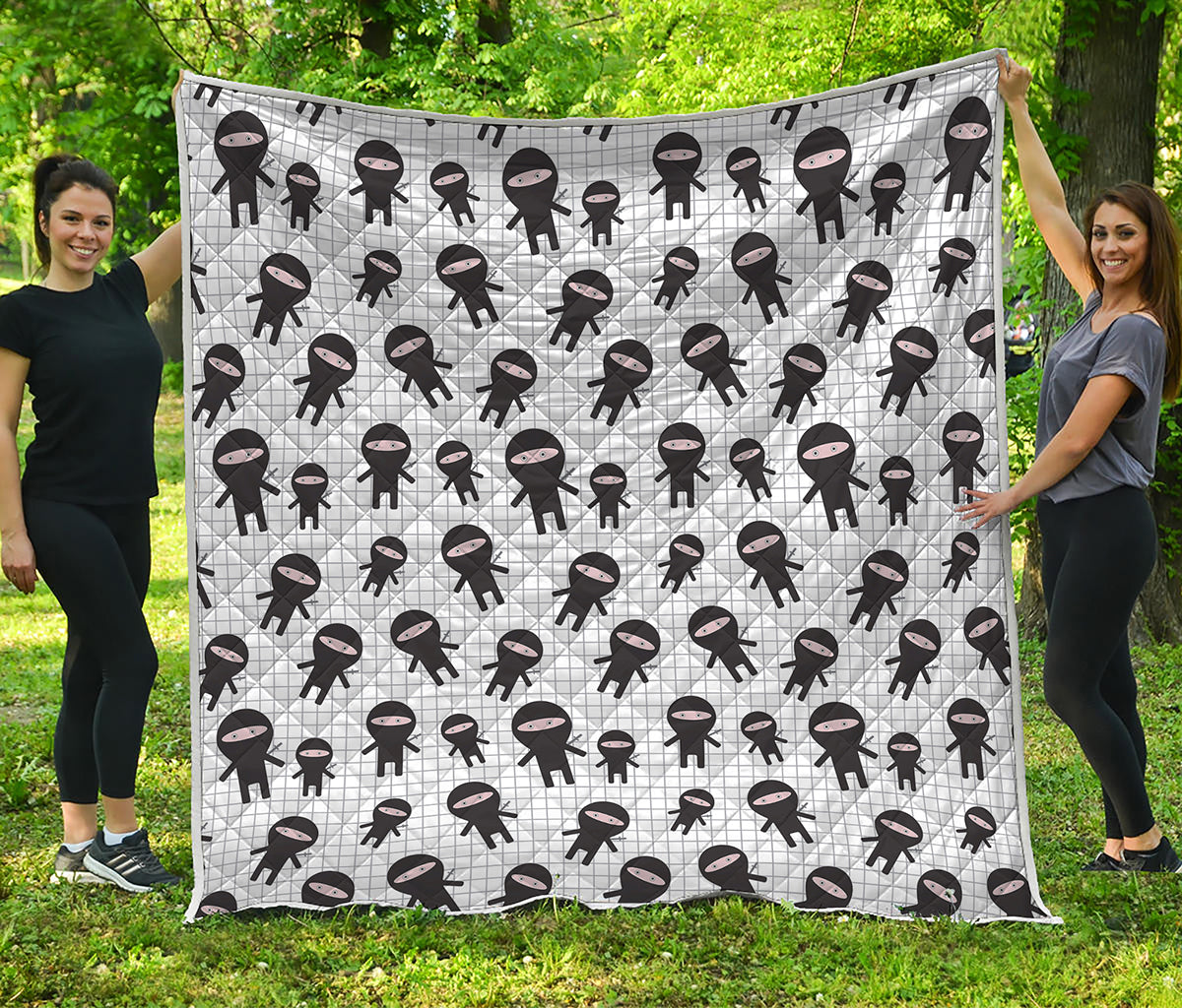 Cute Ninja Pattern Print Quilt