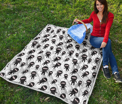 Cute Ninja Pattern Print Quilt