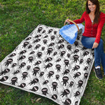 Cute Ninja Pattern Print Quilt