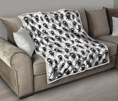 Cute Ninja Pattern Print Quilt