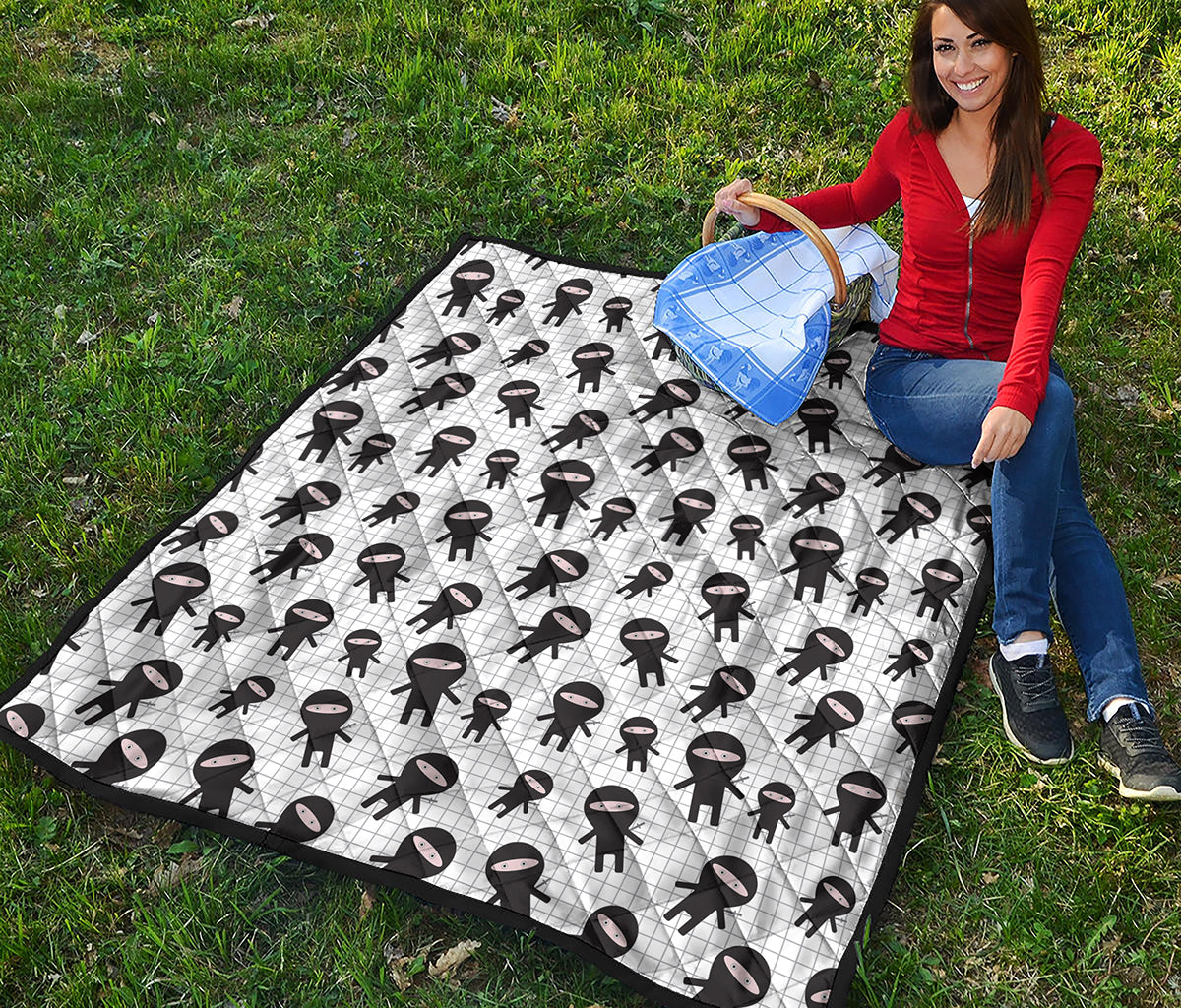 Cute Ninja Pattern Print Quilt