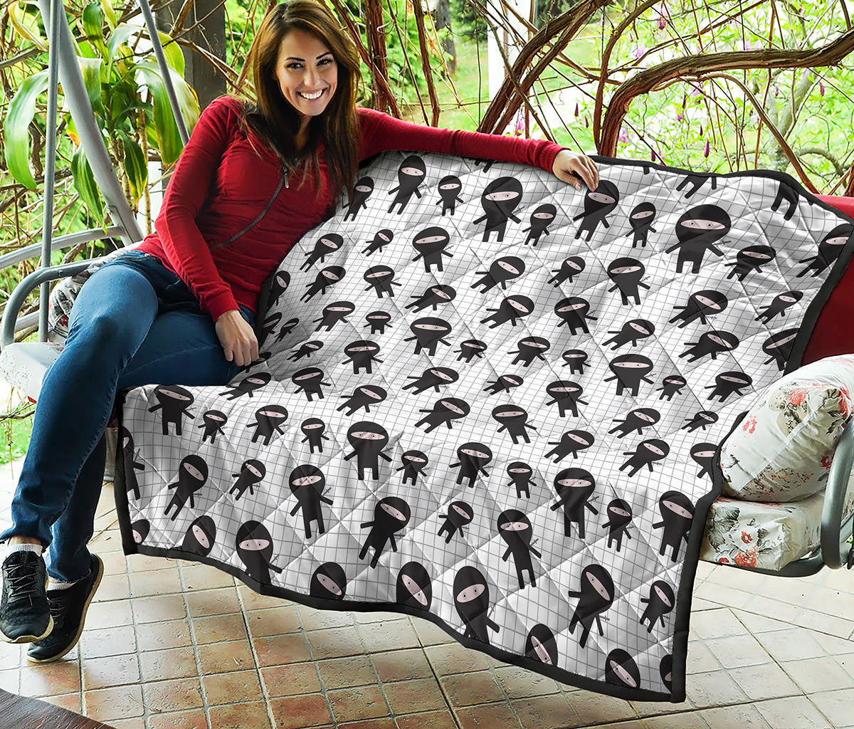 Cute Ninja Pattern Print Quilt