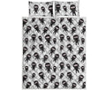 Cute Ninja Pattern Print Quilt Bed Set