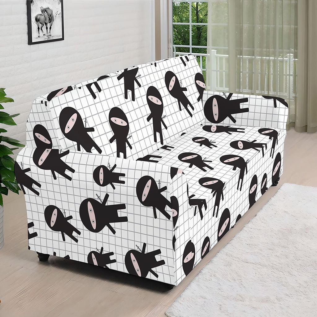 Cute Ninja Pattern Print Sofa Cover