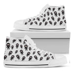 Cute Ninja Pattern Print White High Top Shoes