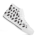 Cute Ninja Pattern Print White High Top Shoes