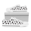 Cute Ninja Pattern Print White Low Top Sneakers