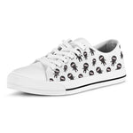 Cute Ninja Pattern Print White Low Top Shoes