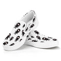 Cute Ninja Pattern Print White Slip On Sneakers