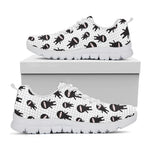 Cute Ninja Pattern Print White Sneakers