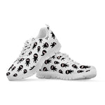Cute Ninja Pattern Print White Sneakers
