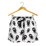 Cute Ninja Pattern Print Women's Shorts