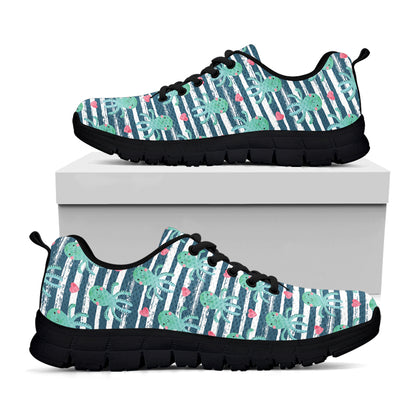 Cute Octopus Pattern Print Black Sneakers