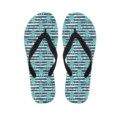 Cute Octopus Pattern Print Flip Flops