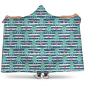 Cute Octopus Pattern Print Hooded Blanket