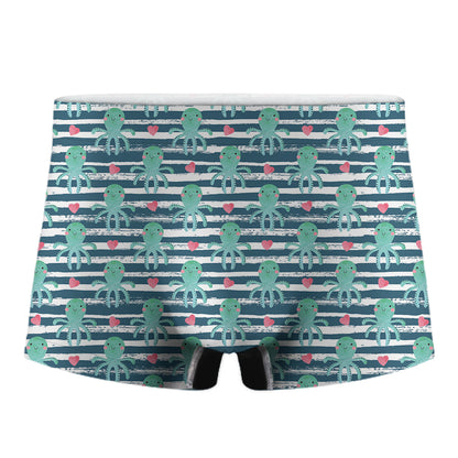 Cute Octopus Pattern Print Men's Boxer Briefs